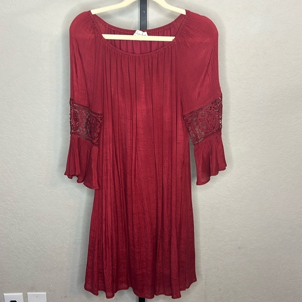 041 - Indigo Rose NWOT Red Midi Dress, Size Medium